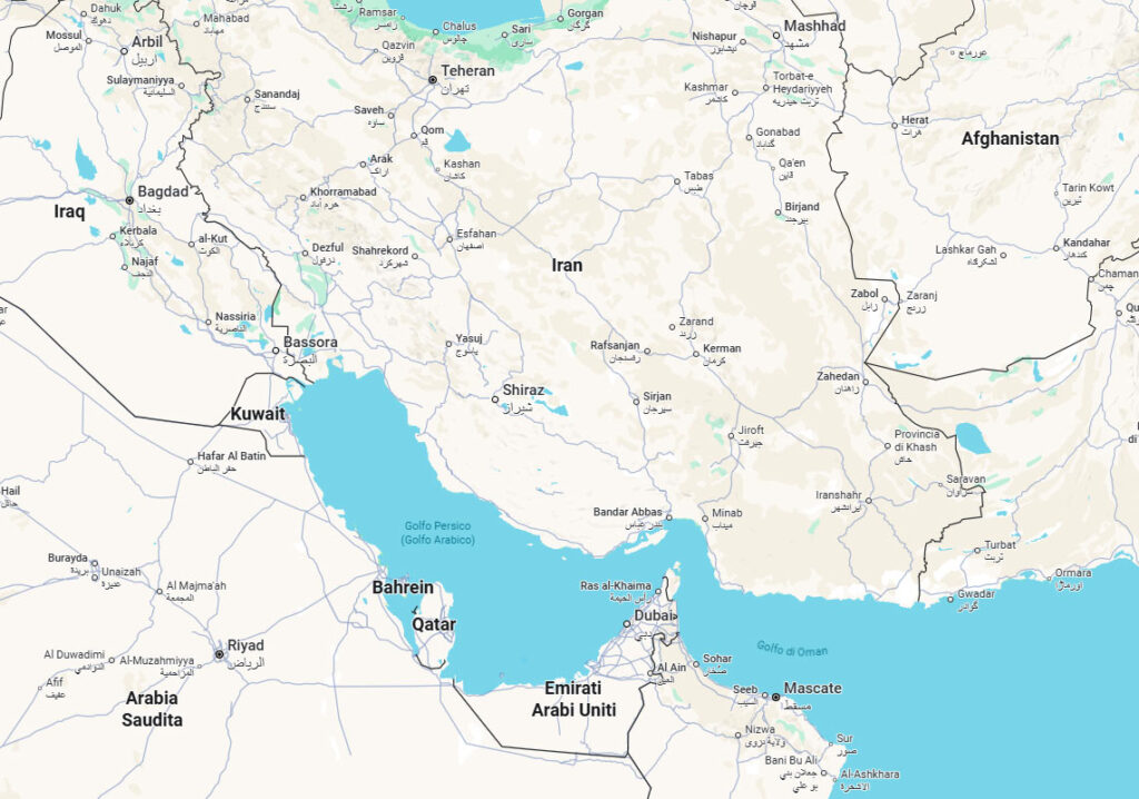 cartina Iran